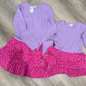 Hanna Andersson sister dresses 12 and 4. NEW